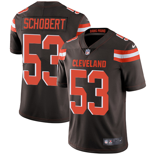 Nike Browns #53 Joe Schobert Brown Team Color Youth Stitched NFL Vapor Untouchable Limited Jersey - Click Image to Close